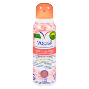 Vagisil Scentsitive Scents Feminine Spray Peach Blossom Dry Wash 125 ml