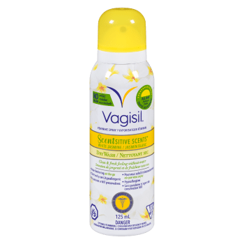 Vagisil Scentsitive Scents Feminine Spray White Jasmine Dry Wash 125 ml