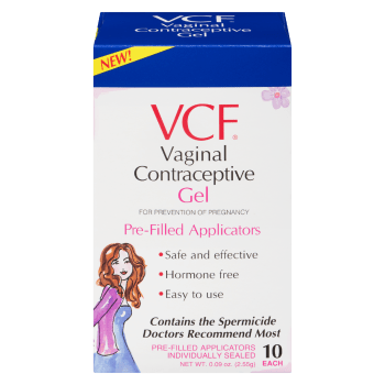 VCF Pre-Filled Applicators Vaginal Contraceptive Gel 10 Pre-Filled Applicators Individually Sealed x 2.55 g Each