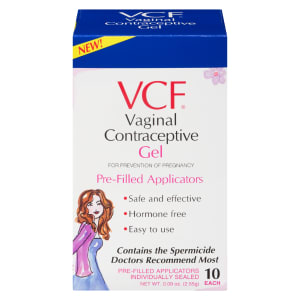 VCF Pre-Filled Applicators Vaginal Contraceptive Gel 10 Pre-Filled Applicators Individually Sealed x 2.55 g Each