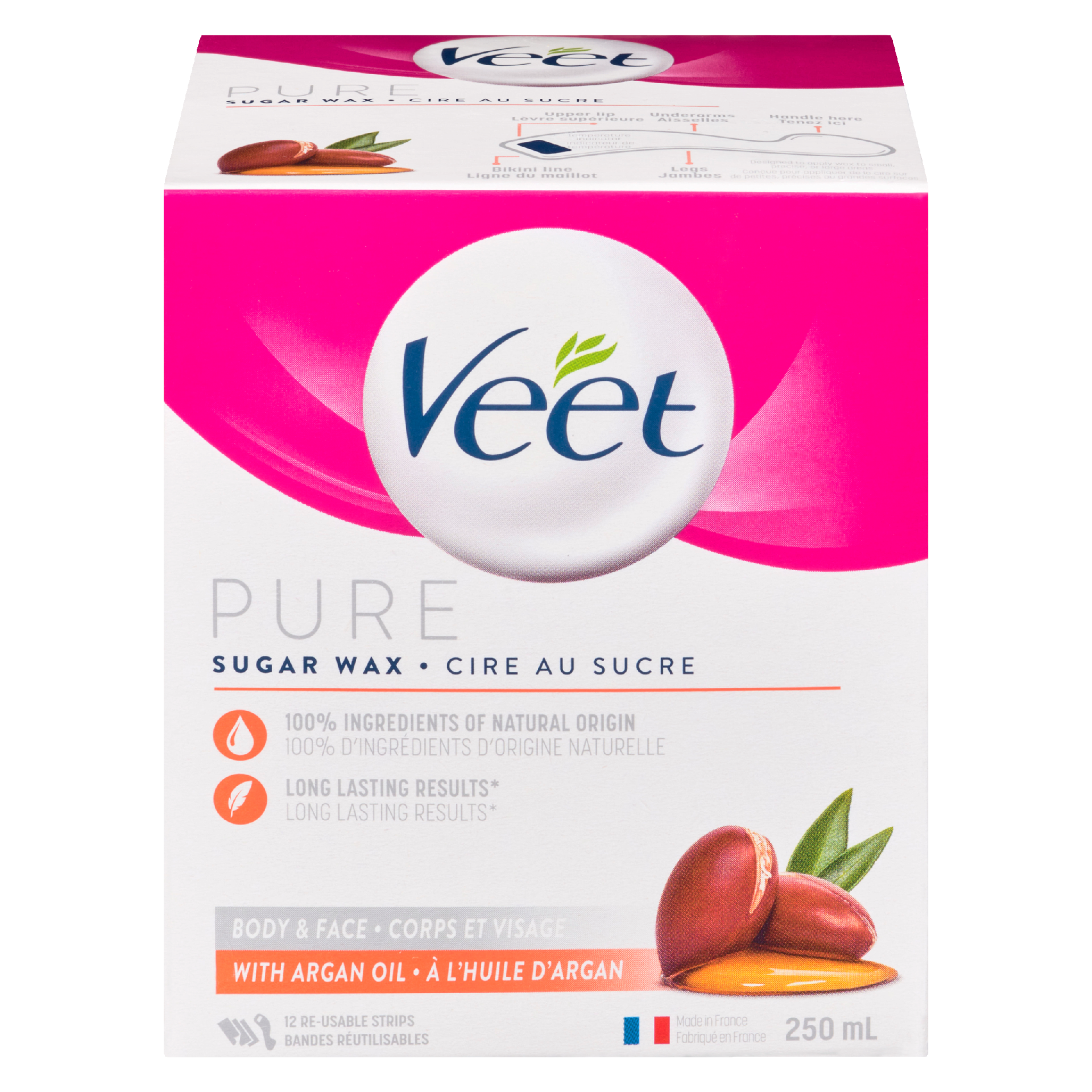 Veet Pure Sugar Wax Body & Face with Argan Oil 250 ml