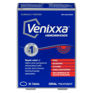 Venixxa Oral Treatment Hemorrhoids 36 Tablets