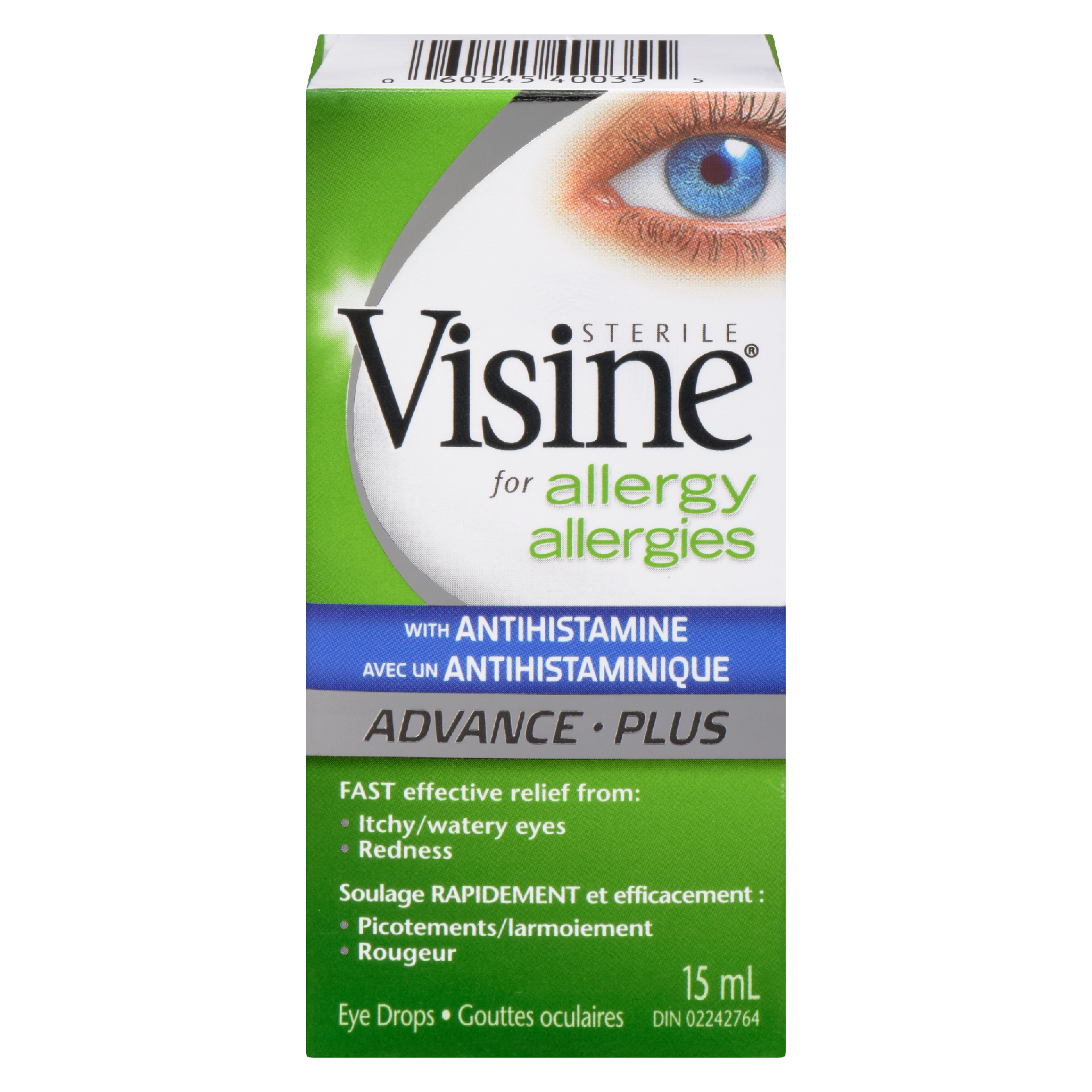Visine Eye Drops Sterile for Allergy with Antihistamine 15 ml
