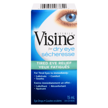 Visine Eye Drops Sterile for Dry Eye Tired Eye Relief 15 ml