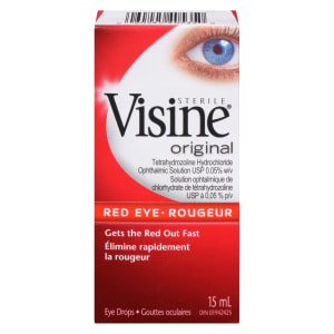 Visine Eye Drops Sterile Original Red Eye 15 ml