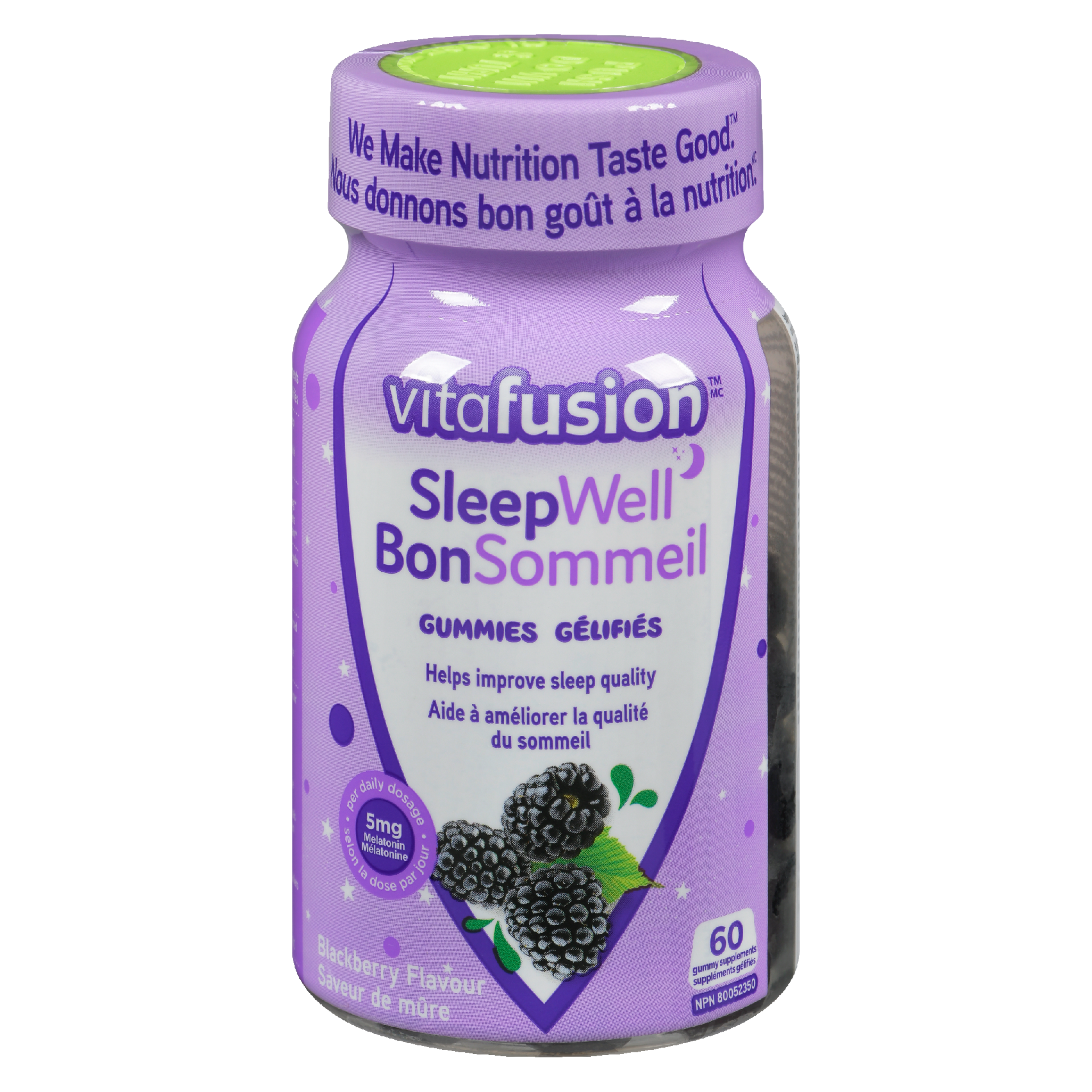 Vitafusion SleepWell Melatonin 2.5 mg 60 Gummy Supplements