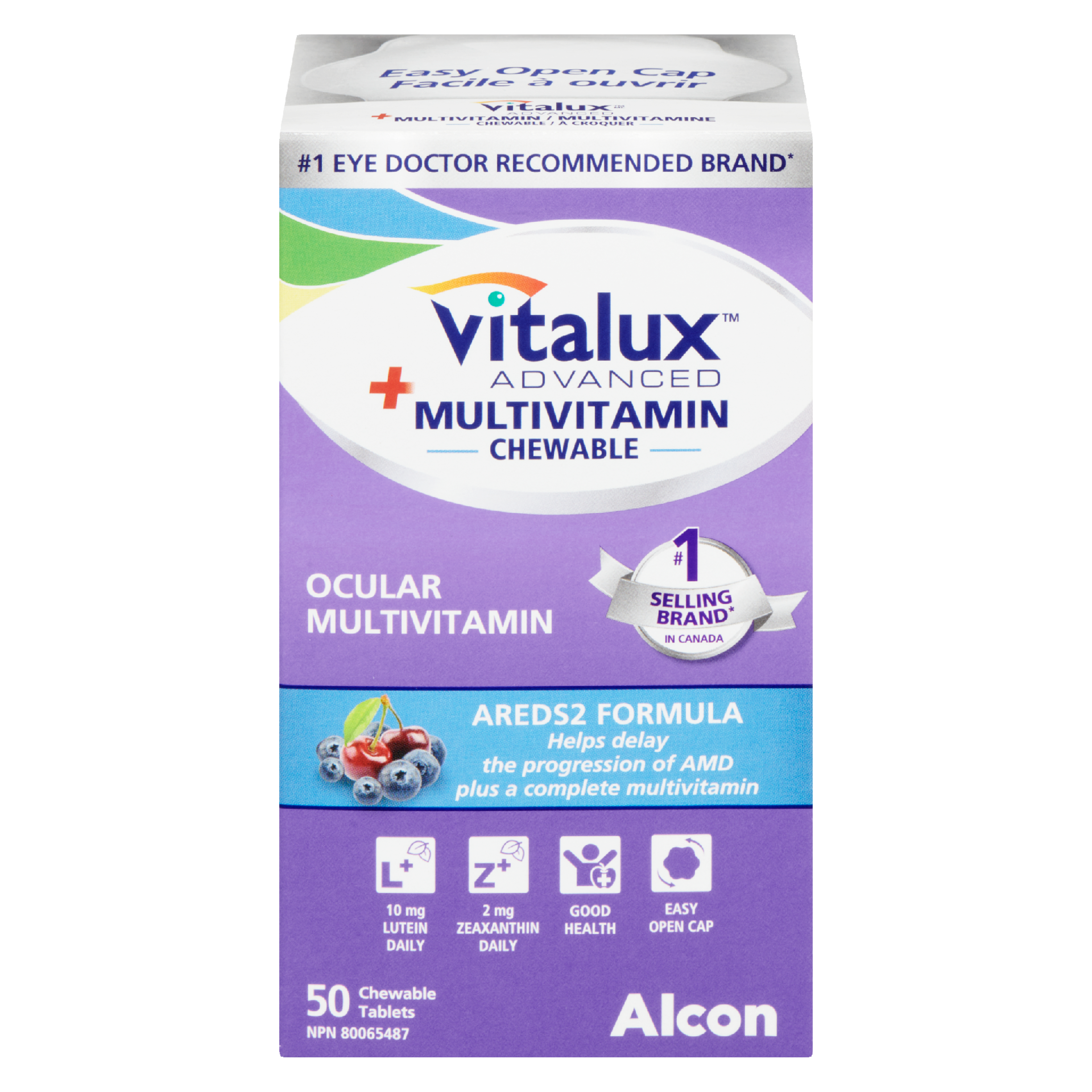 Vitalux Advanced + Multivitamin Chewable Ocular Multivitamin 50 Chewable Tablets