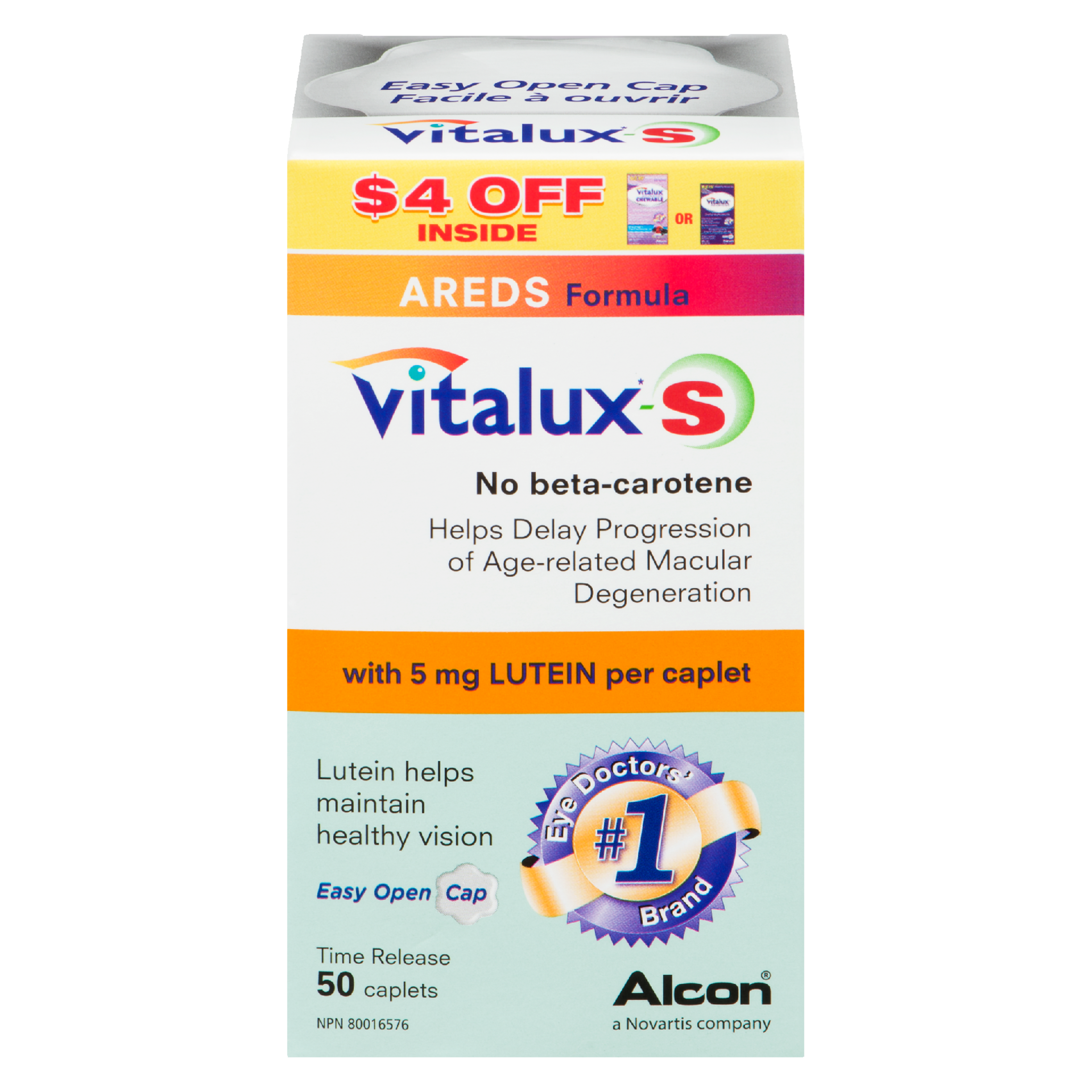 Vitalux-S AREDS Formula Time Release 50 Caplets
