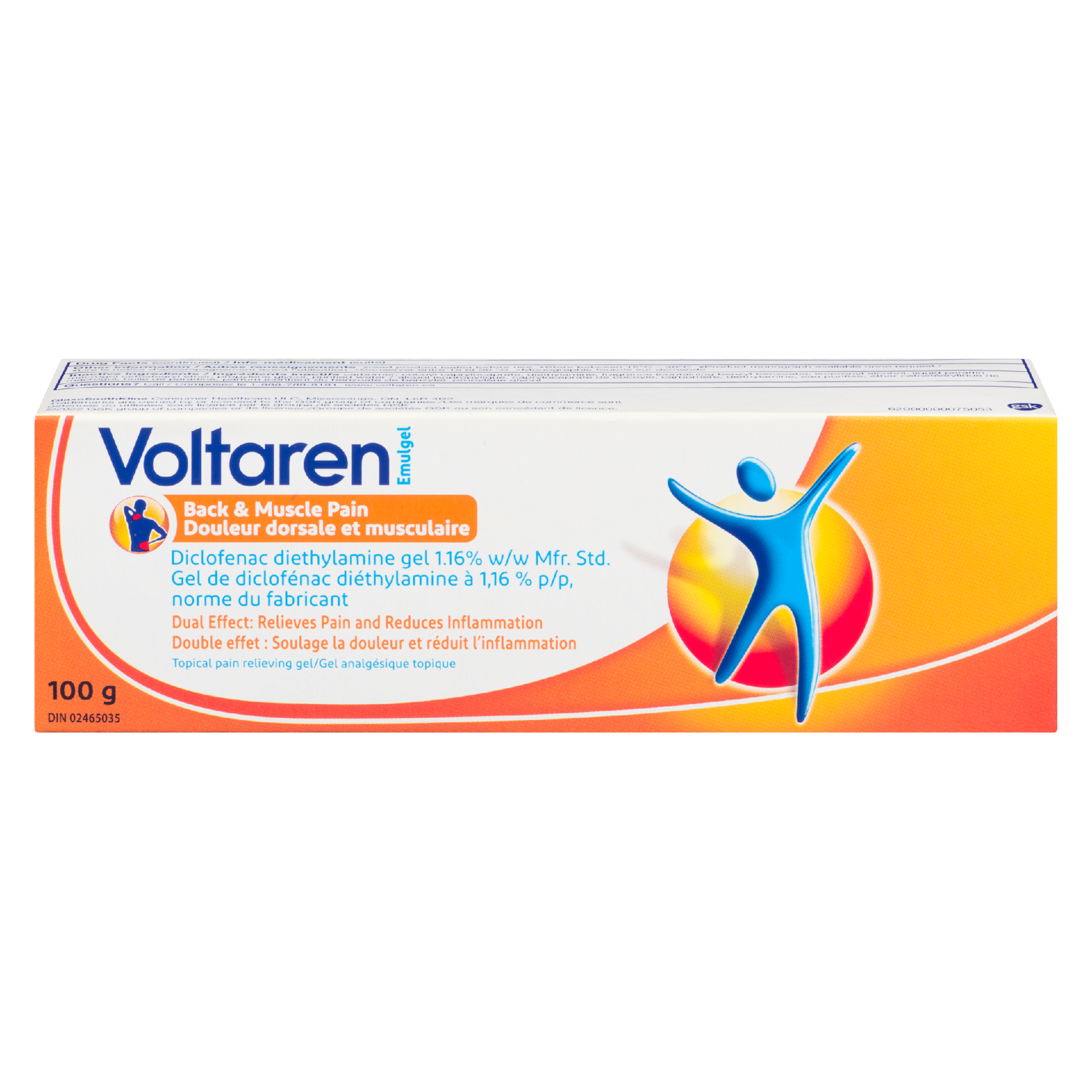 Voltaren Emulgel Topical Pain Relieving Gel Back & Muscle Pain 100 g