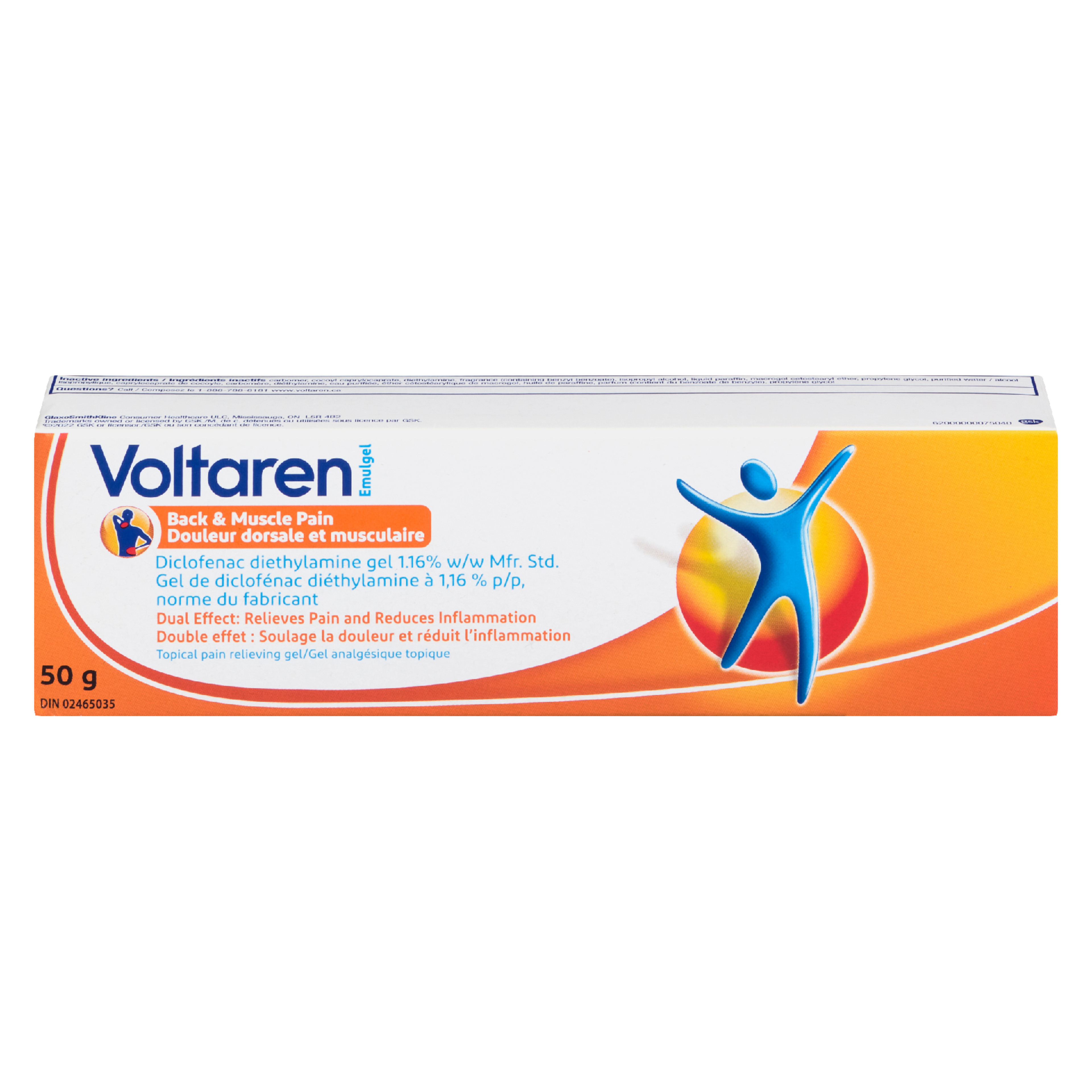 Voltaren Emulgel Topical Pain Relieving Gel Back & Muscle Pain 50 g