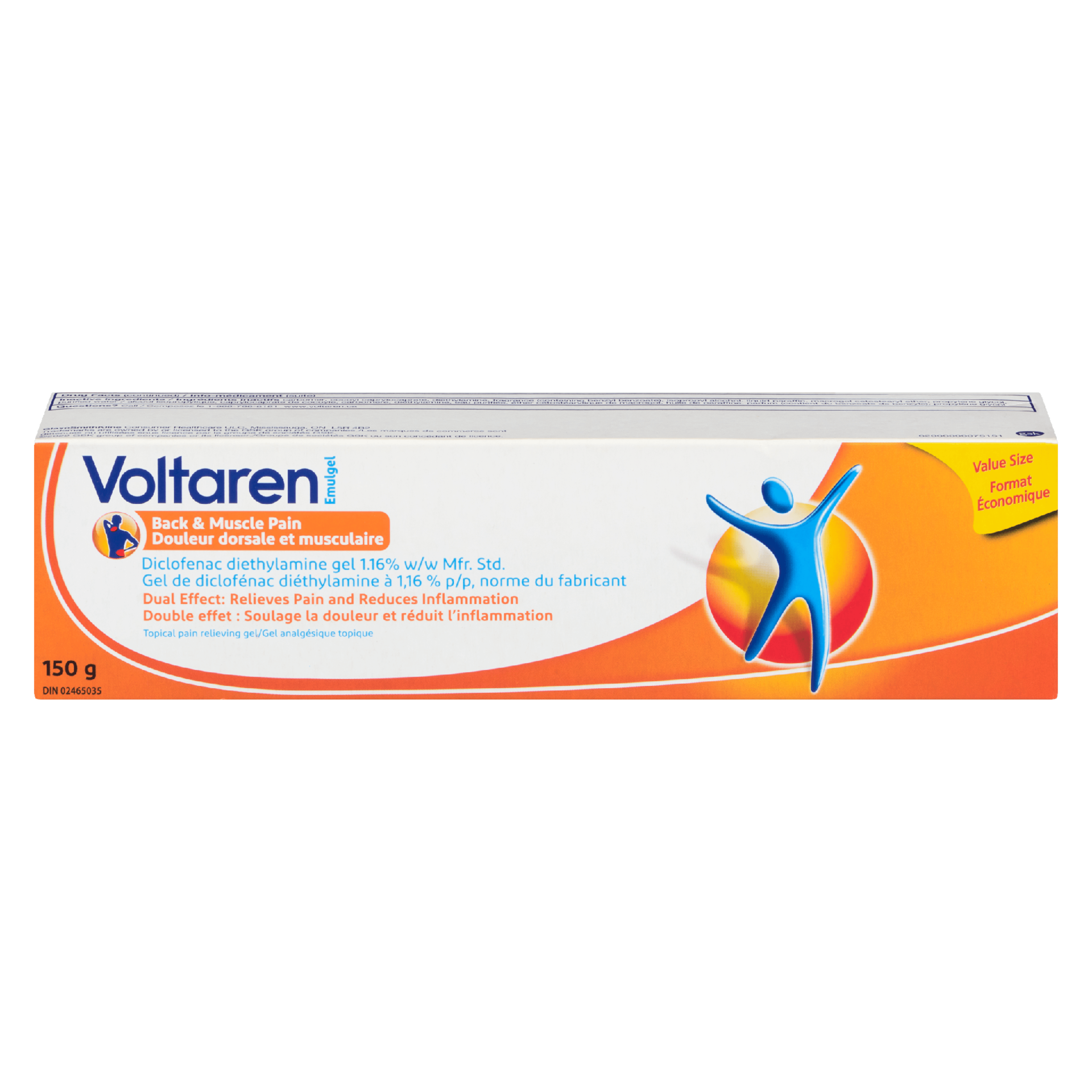 Voltaren Emulgel Topical Pain Relieving Gel Back & Muscle Pain Value Size 150 g