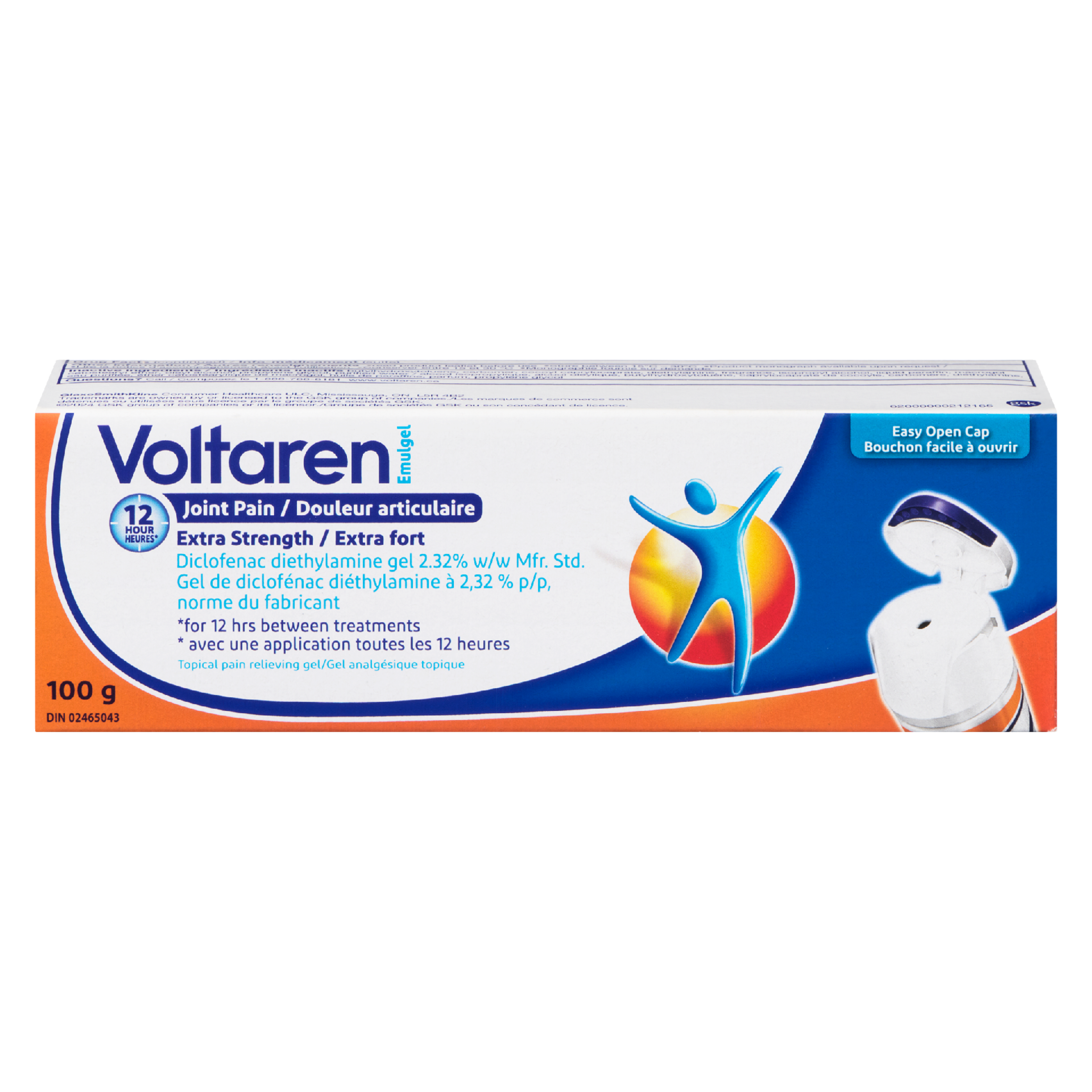 Voltaren Emulgel Topical Pain Relieving Gel Joint Pain Extra Strength 100 g