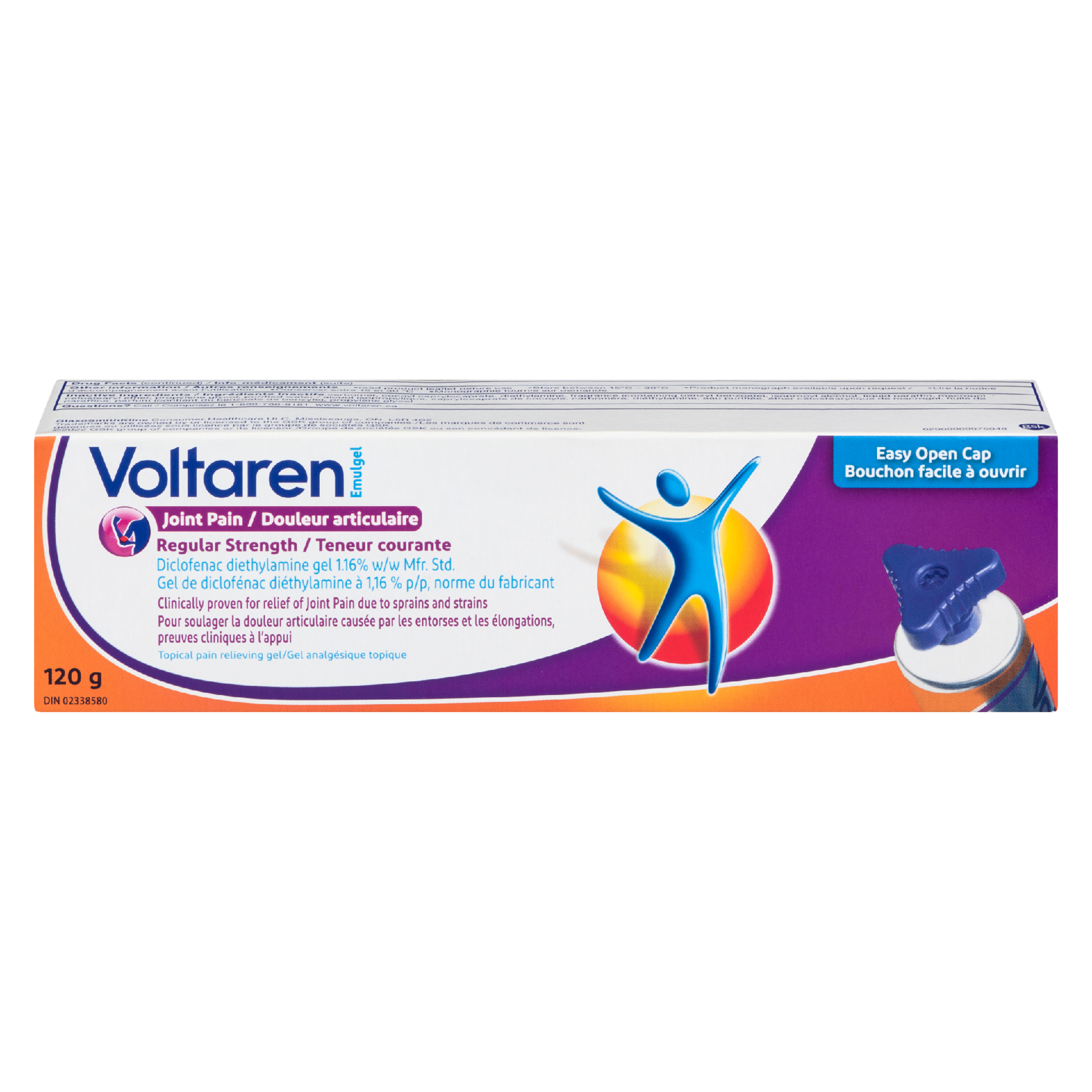 Voltaren Emulgel Topical Pain Relieving Gel Joint Pain Regular Strength 120 g
