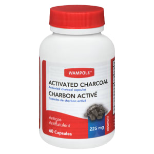 Wampole Antigas Activated Charcoal 225 mg 60 Capsules