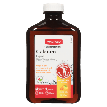 Wampole Calcium Liquid Natural Citrus Flavour 350 ml