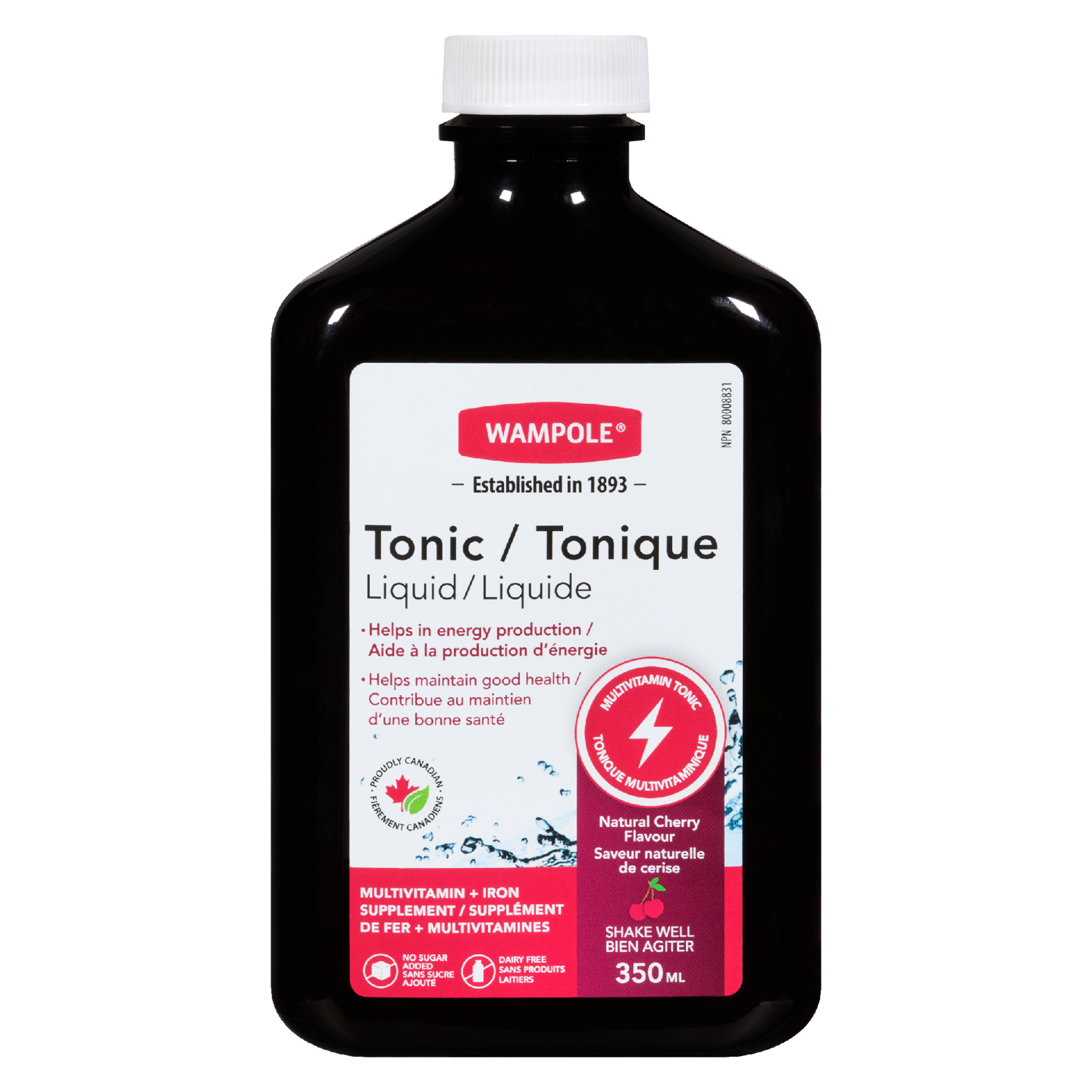 Wampole Tonic Liquid Natural Cherry Flavour 350 ml