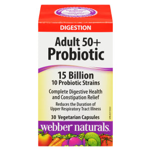 Webber Naturals Adult 50+ Probiotic 15 Billion 30 Vegetarian Capsules