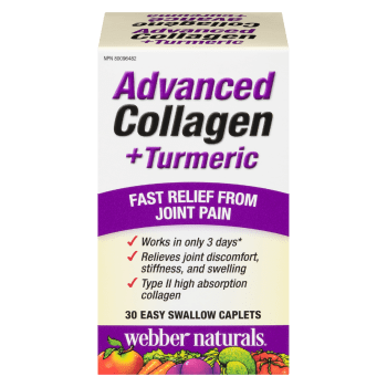Webber Naturals Advanced Collagen + Turmeric 30 Easy Swallow Caplets