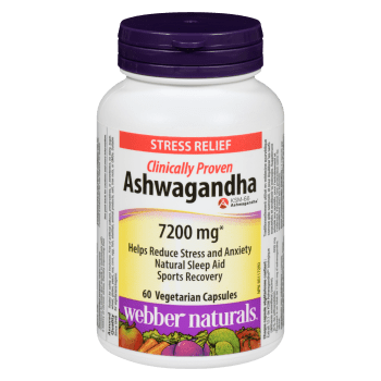 Webber Naturals Ashwagandha 7200 mg 60 Vegetarian Capsules