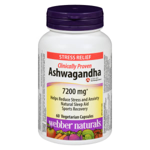 Webber Naturals Ashwagandha 7200 mg 60 Vegetarian Capsules