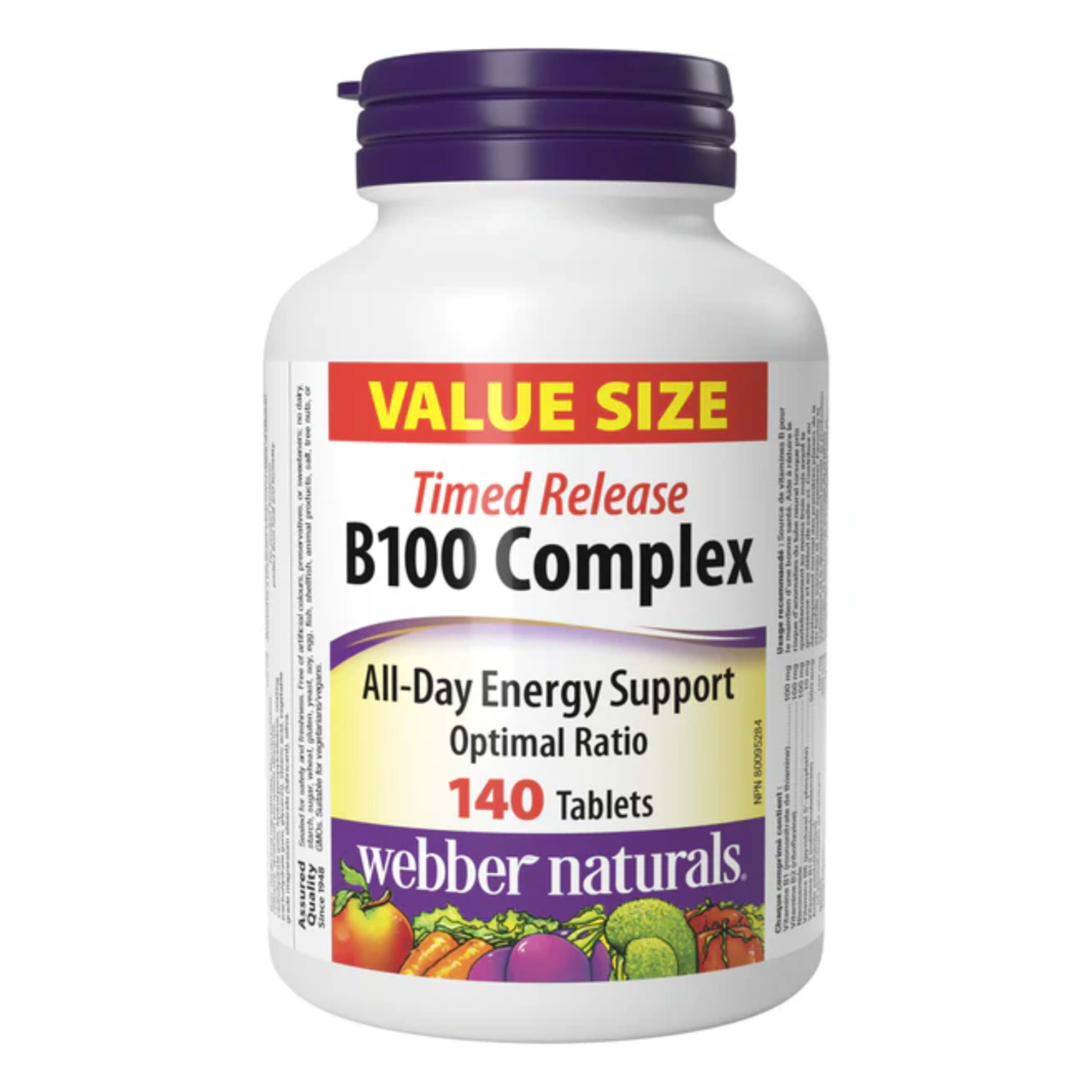 Webber Naturals B100 Complex Timed Release Value Size 140 Tablets