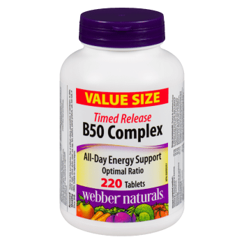 Webber Naturals B50 Complex Timed Release Value Size 220 Tablets