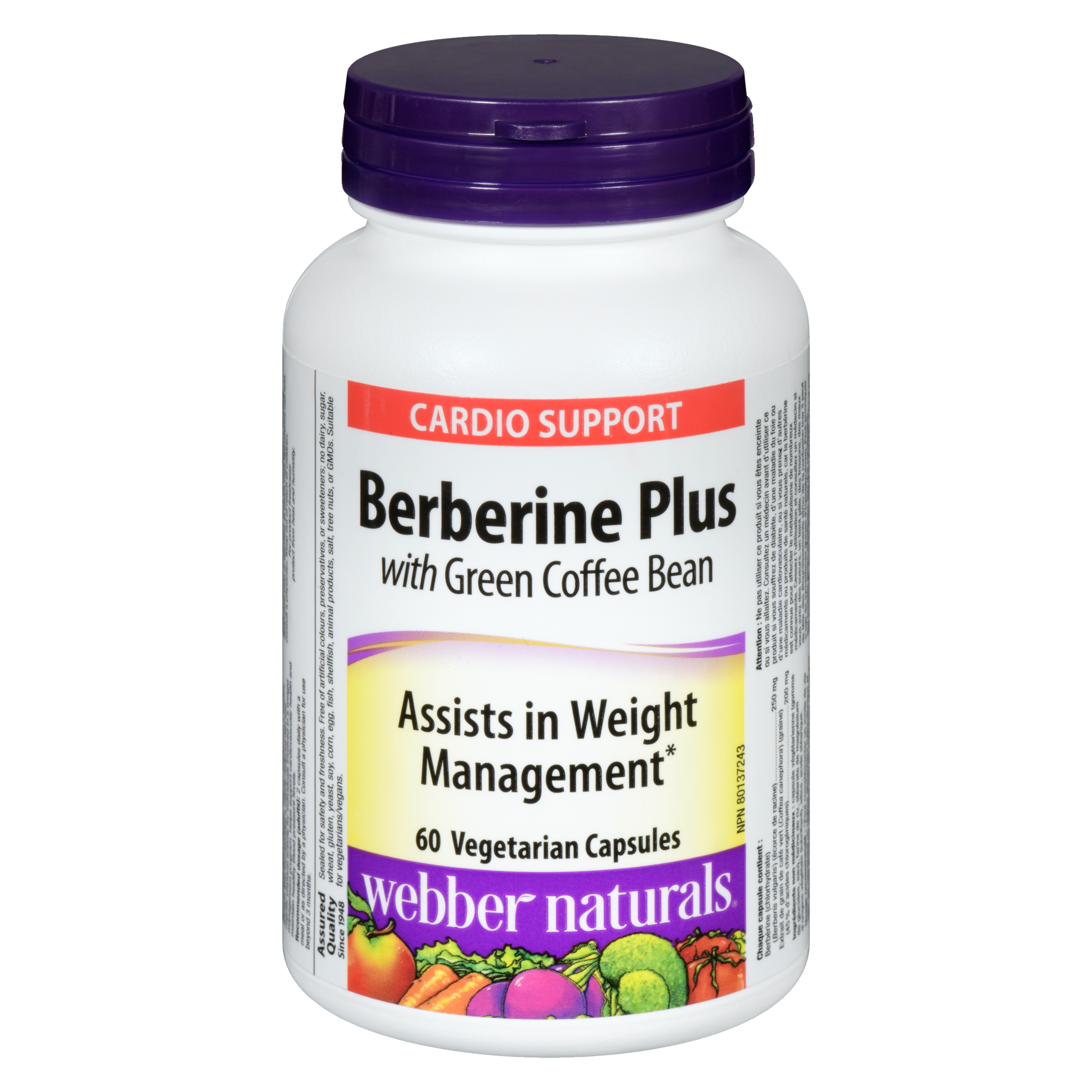 Webber Naturals Berberine Plus with Green Coffee Bean 60 Vegetarian Capsules