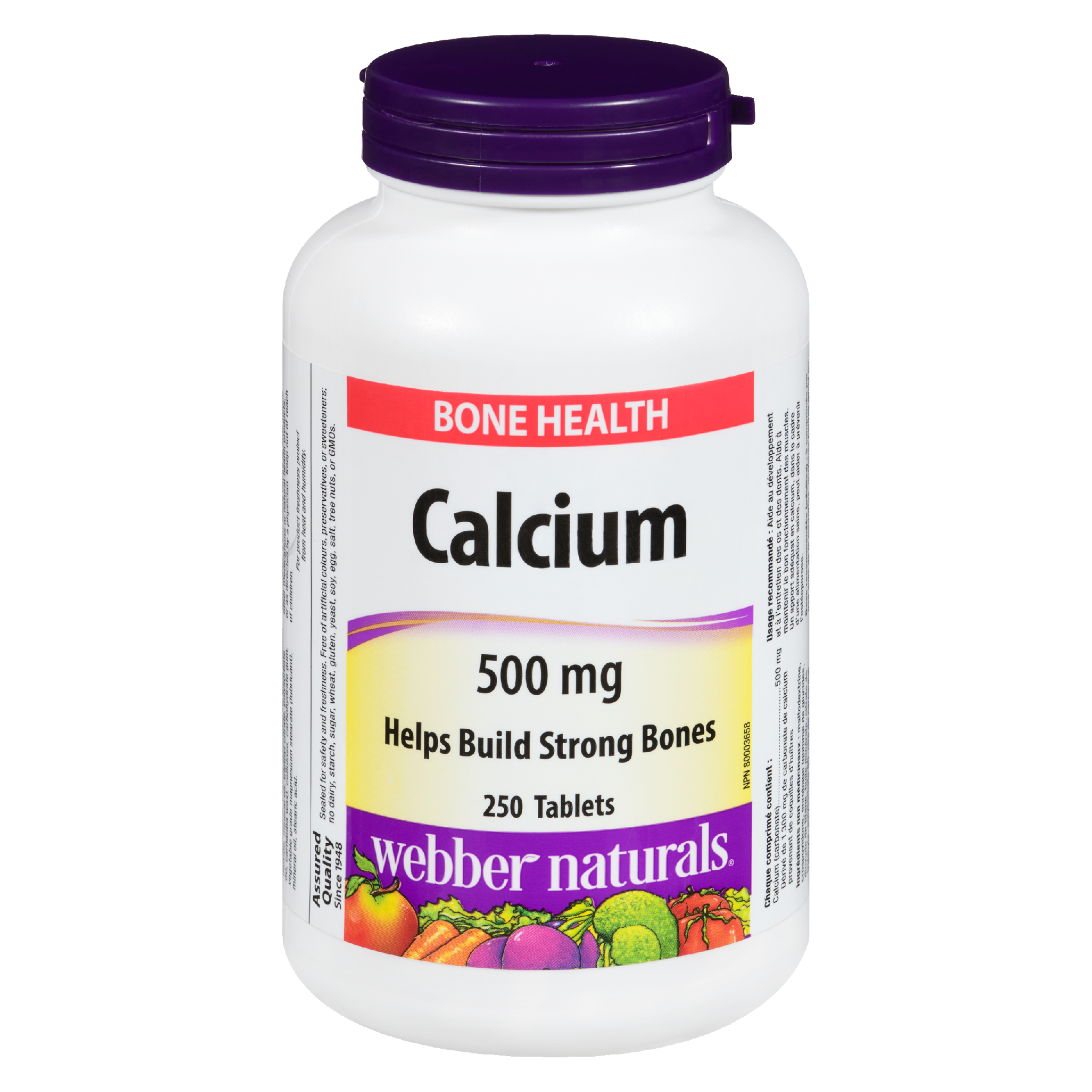 Webber Naturals Calcium 500 mg 250 Tablets