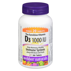 Webber Naturals D₃ 1000 IU 260 Tablets