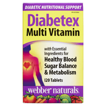 Webber Naturals Diabetex Multi Vitamin 120 Tablets