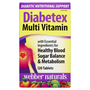 Webber Naturals Diabetex Multi Vitamin 120 Tablets