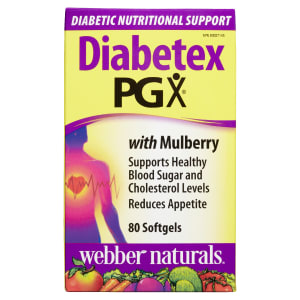Webber Naturals Diabetex PGX with Mulberry 80 Softgels