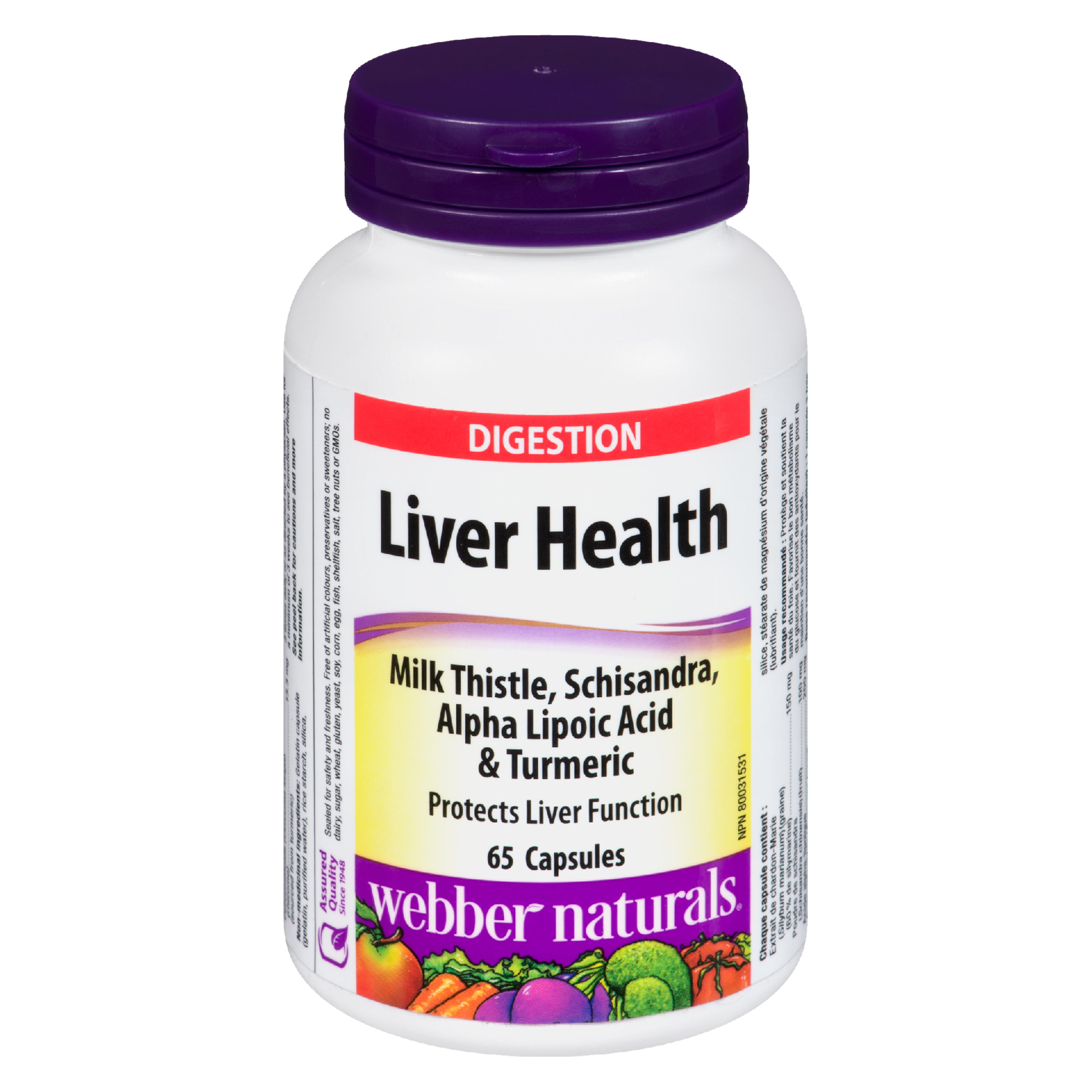 Webber Naturals Digestion Liver Health 65 Capsules