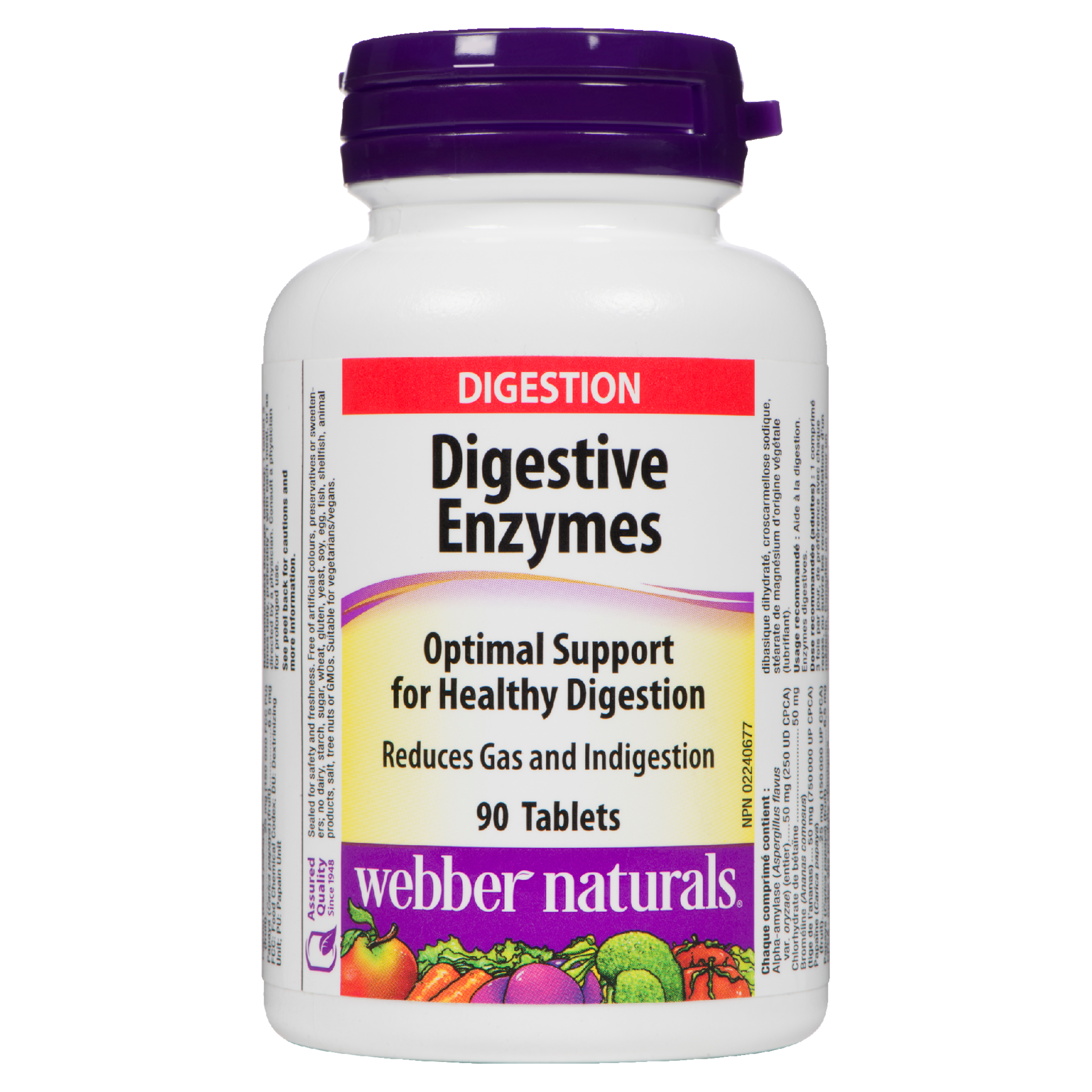 Webber Naturals Digestive Enzymes Digestion 90 Tablets