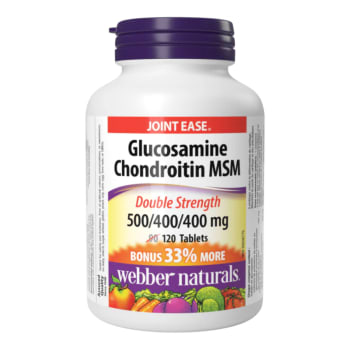 Webber Naturals Glucosamine Chondroitin MSM Double Strength 500/400/400 mg 120 Tablets