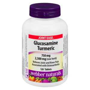 Webber Naturals Glucosamine Turmeric 750 mg 120 Tablets