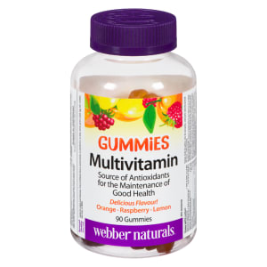 Webber Naturals Gummies Multivitamin Orange, Raspberry, Lemon 90 Gummies