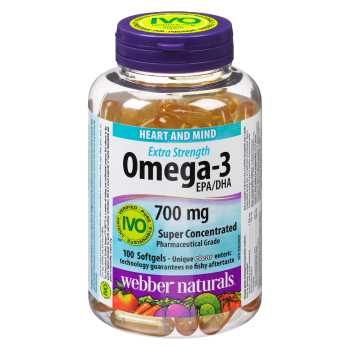 Webber Naturals Heart and Mind Omega-3 EPA/DHA 700 mg 100 Softgels