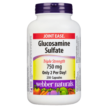 Webber Naturals Joint Ease Glucosamine Sulfate Triple Strength 750 mg 250 Capsules