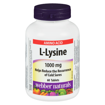 Webber Naturals L-Lysine 1000 mg 60 Tablets