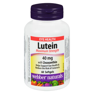 Webber Naturals Lutein Maximum Strength 40 mg 60 Softgels