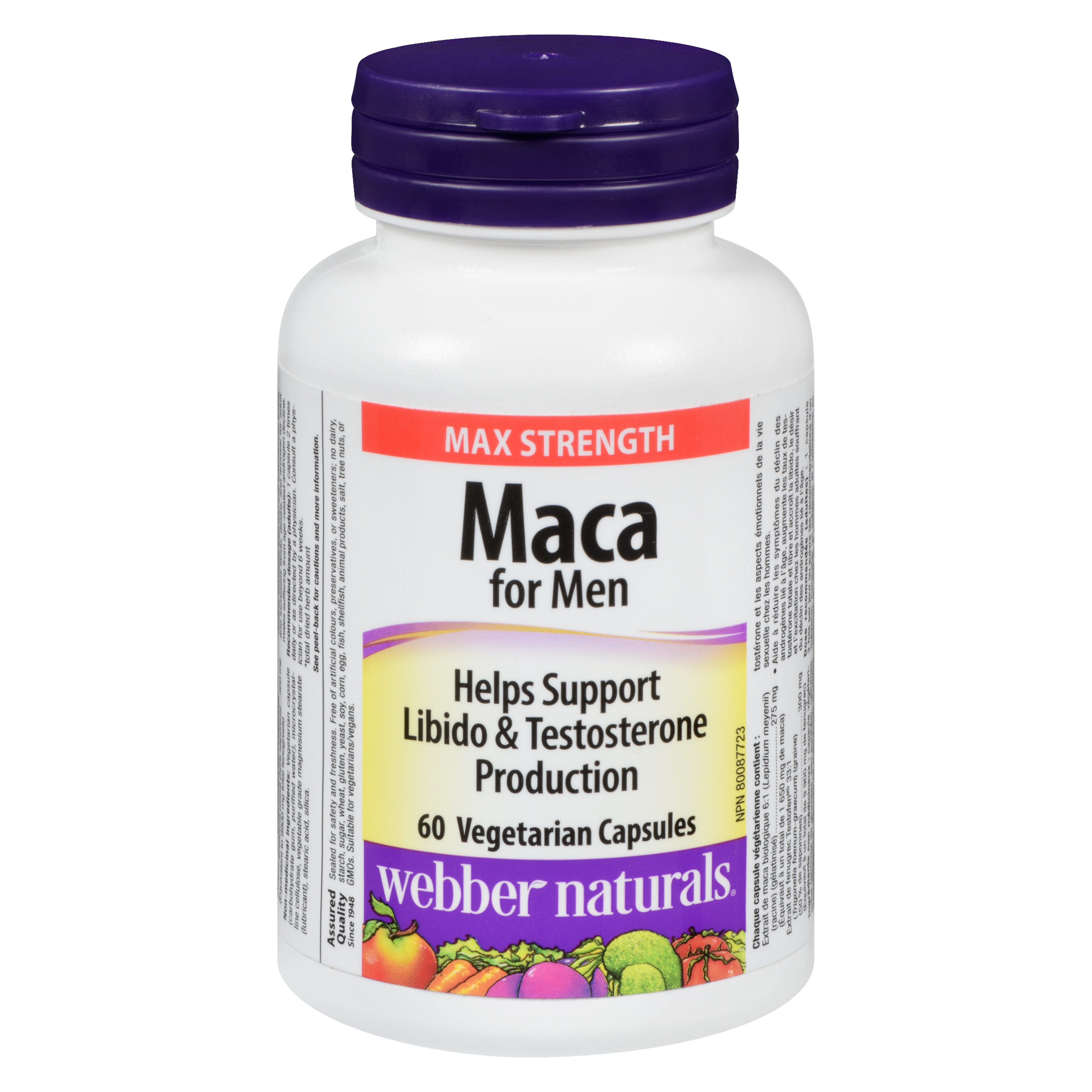 Webber Naturals Maca for Men Max Strength 60 Vegetarian Capsules