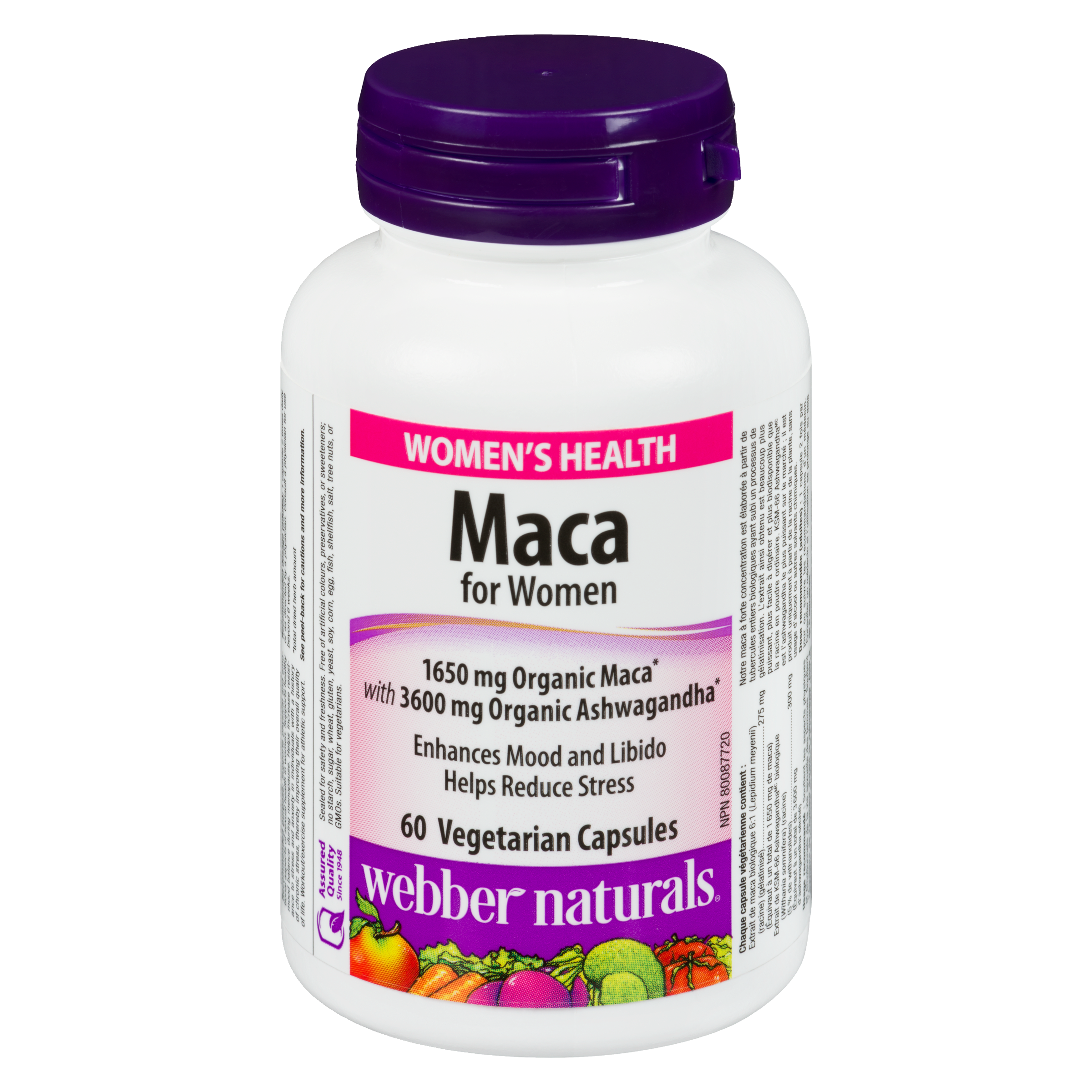 Webber Naturals Maca for Women 60 Vegetarian Capsules
