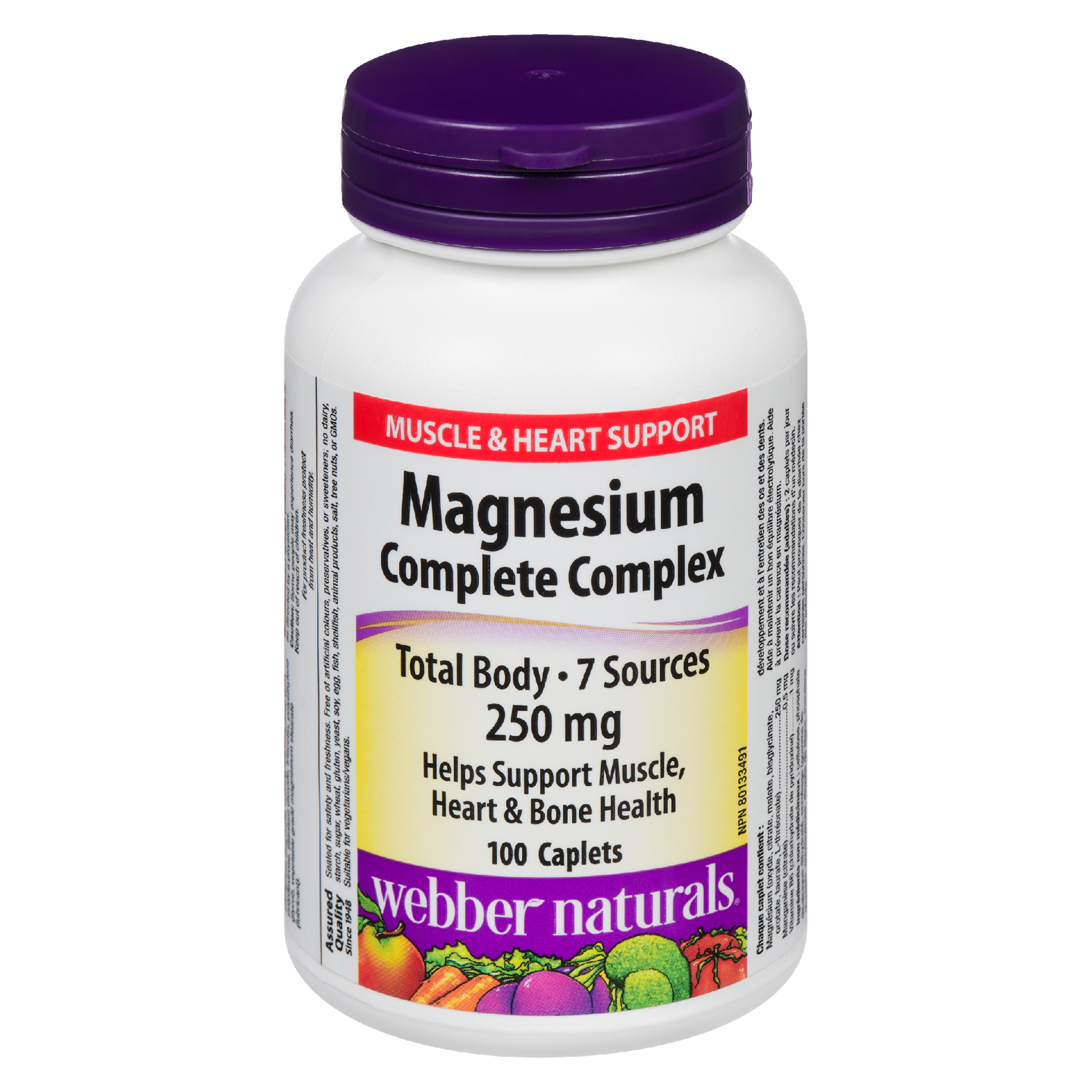 Webber Naturals Magnesium Complete Complex 250 mg 100 Caplets