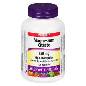 Webber Naturals Minerals Magnesium Citrate 150 mg 120 Capsules