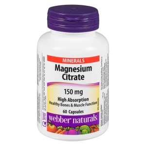 Webber Naturals Minerals Magnesium Citrate 150 mg 60 Capsules
