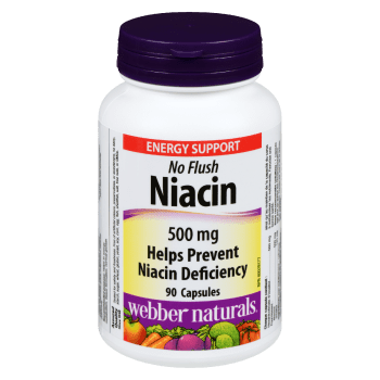 Webber Naturals Niacin Energy Support 500 mg 90 Capsules