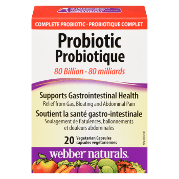 Webber Naturals Probiotic 80 Billion 20 Vegetarian Capsules
