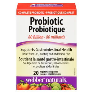 Webber Naturals Probiotic 80 Billion 20 Vegetarian Capsules