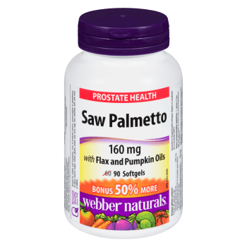 Webber Naturals Prostate Health Saw Palmetto 160 mg 90 Softgels